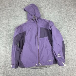 Eddie Bauer Jacket Womens Large Purple WeatherEdge 365 Hooded Ski Waterproof